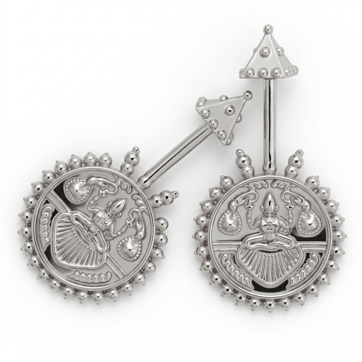 Silver Bugadi Laxmi Coin Pyramid Top Design