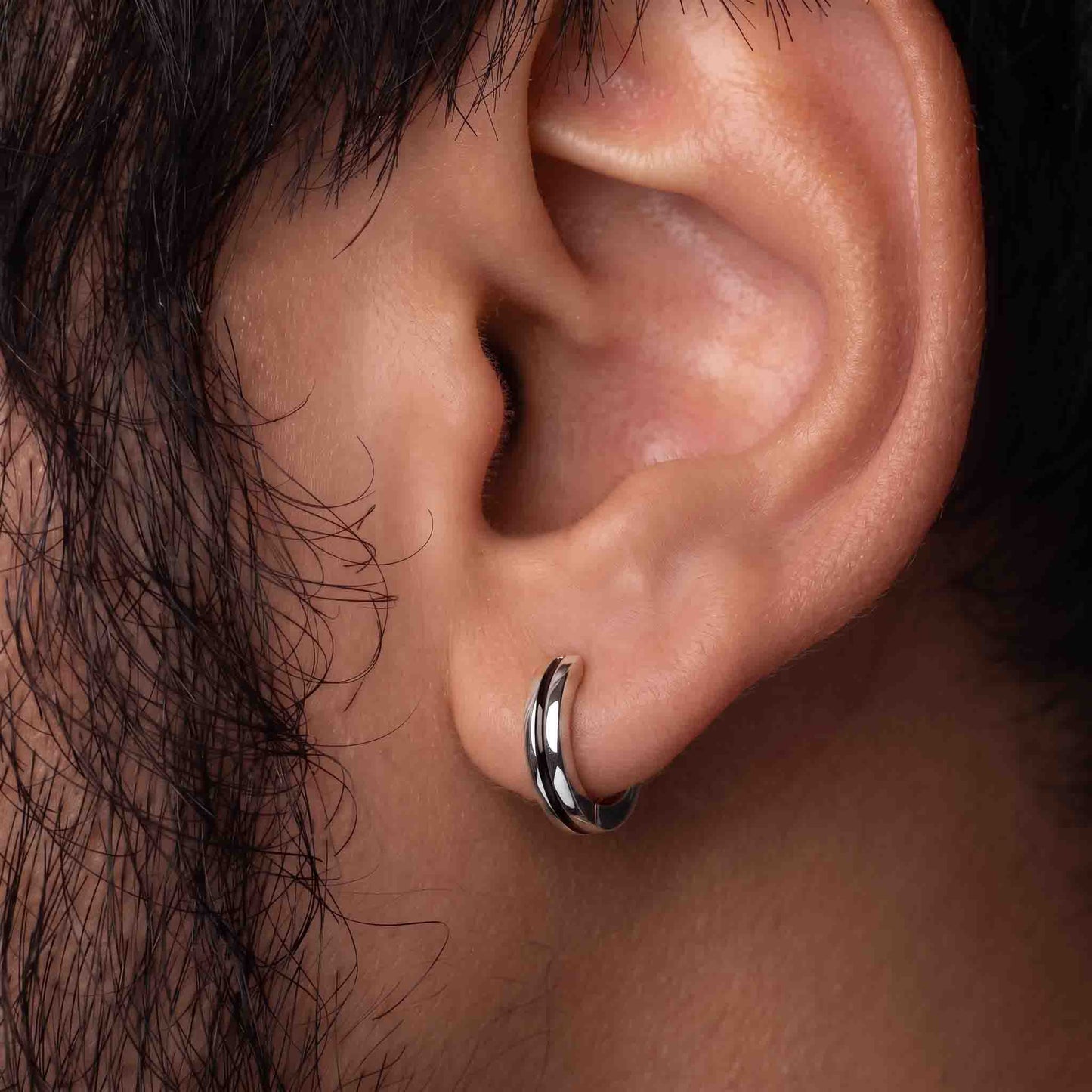 Silver Darkline Earring