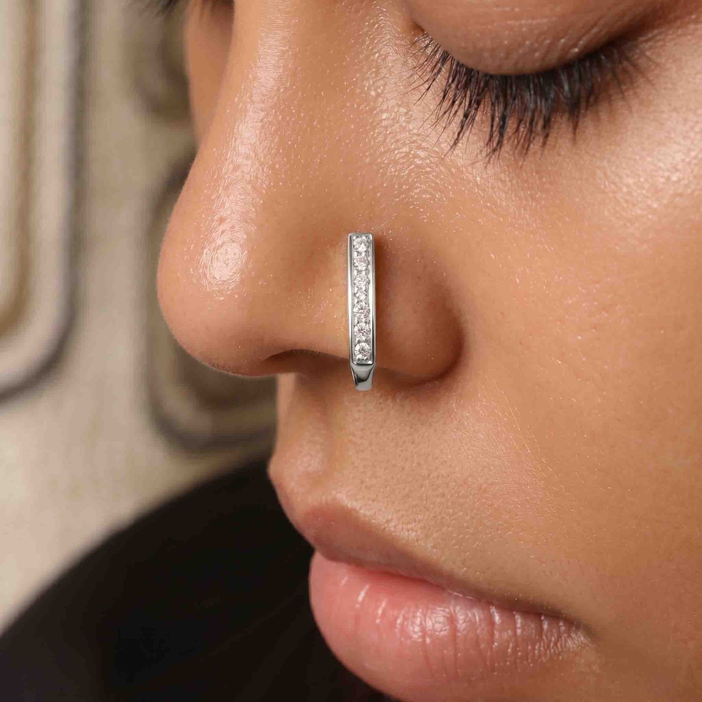 Silver Minchu Clip-on Nose pIn