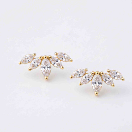 Silver Tiara Earrings