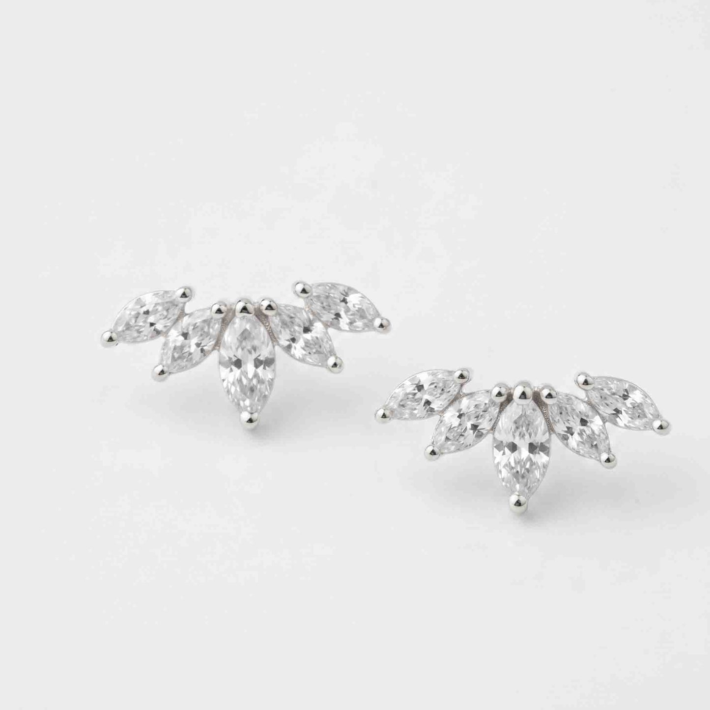 Silver Tiara Earrings