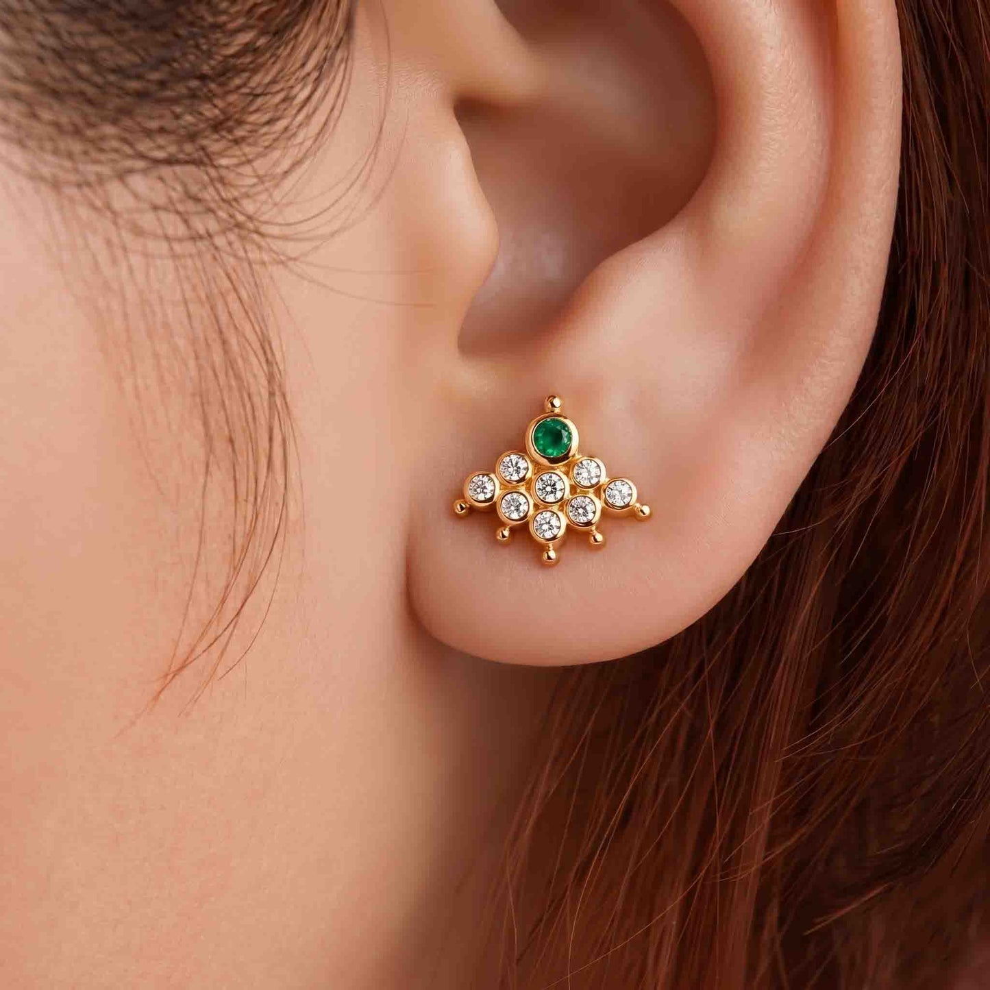 9 Stone  Earring