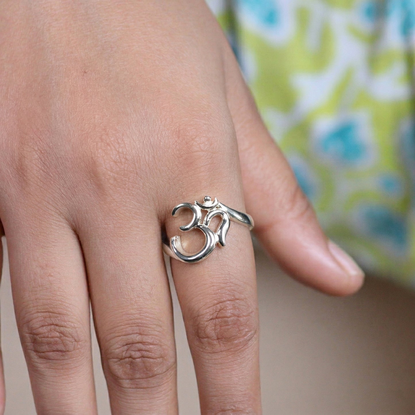 Silver Om Ring