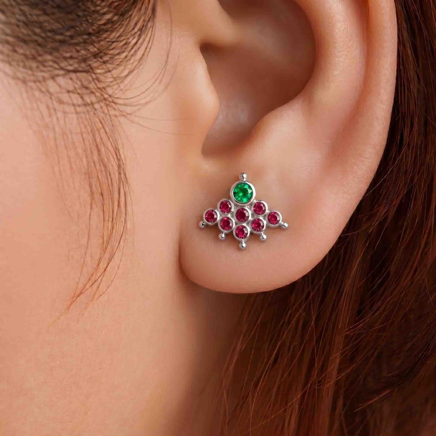 9 Stone  Earring
