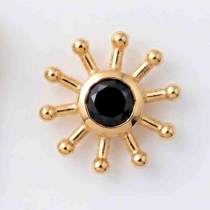 Silver Midnight Sol Earring