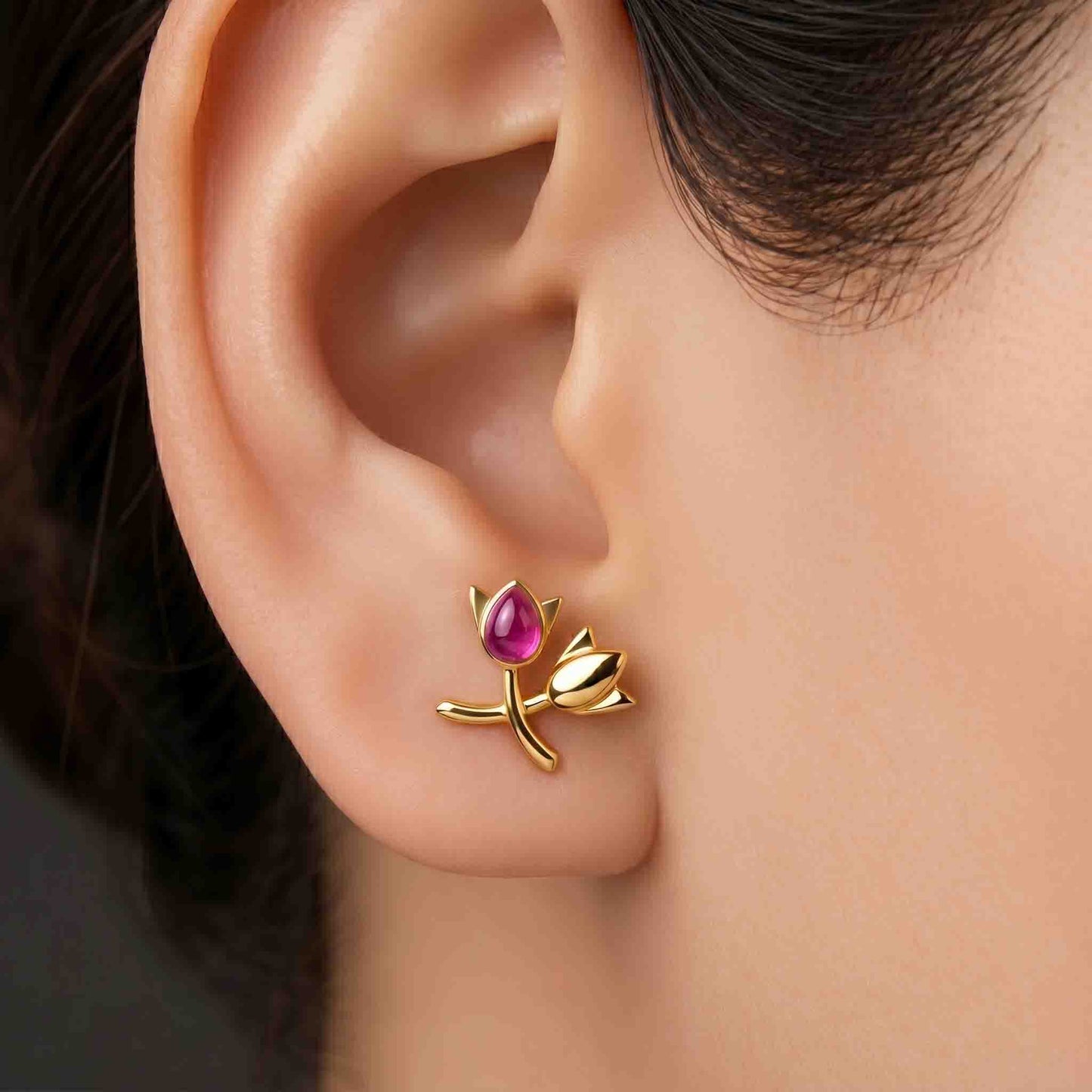 Silver Twinlip Earrings