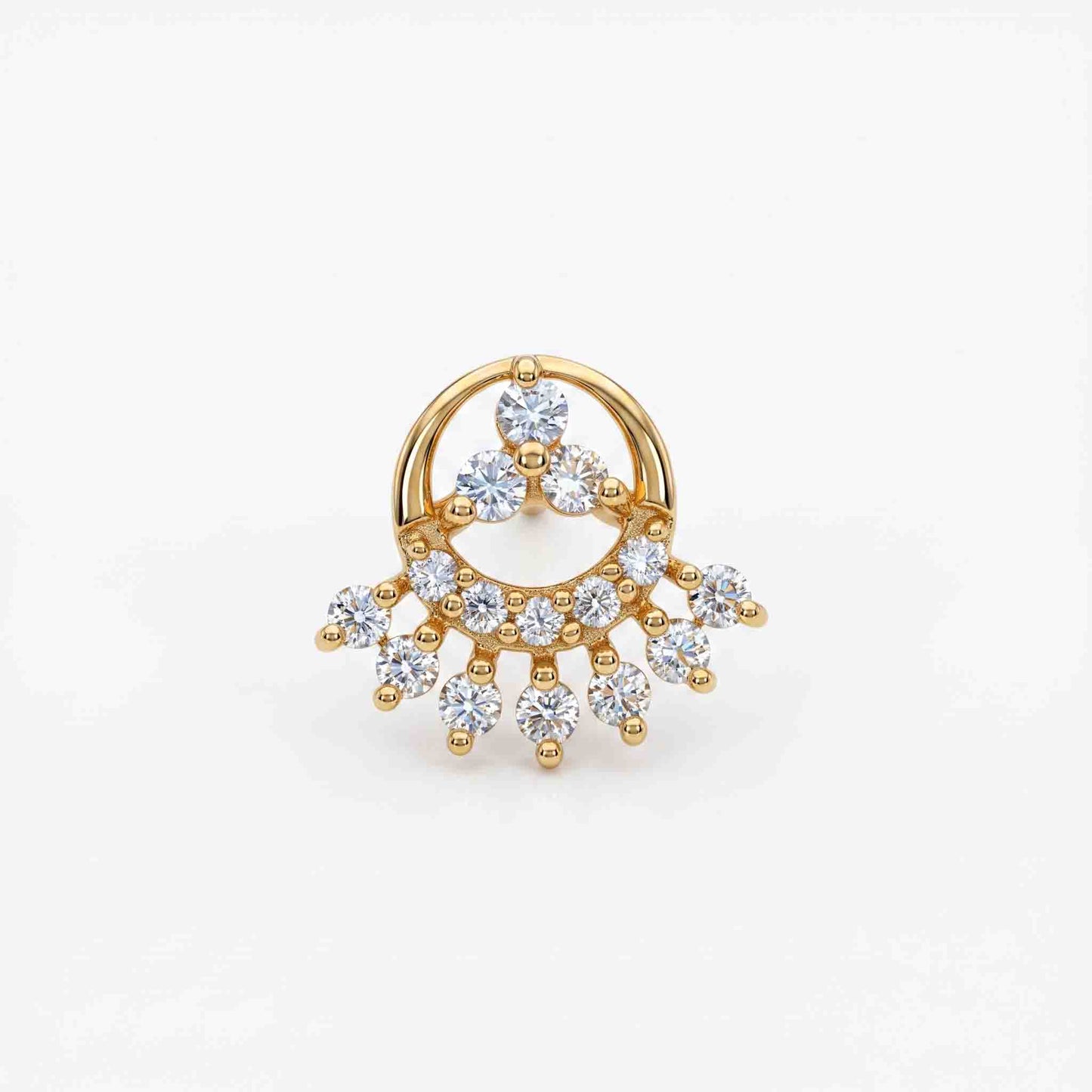 Silver Gitanjali Nose pin
