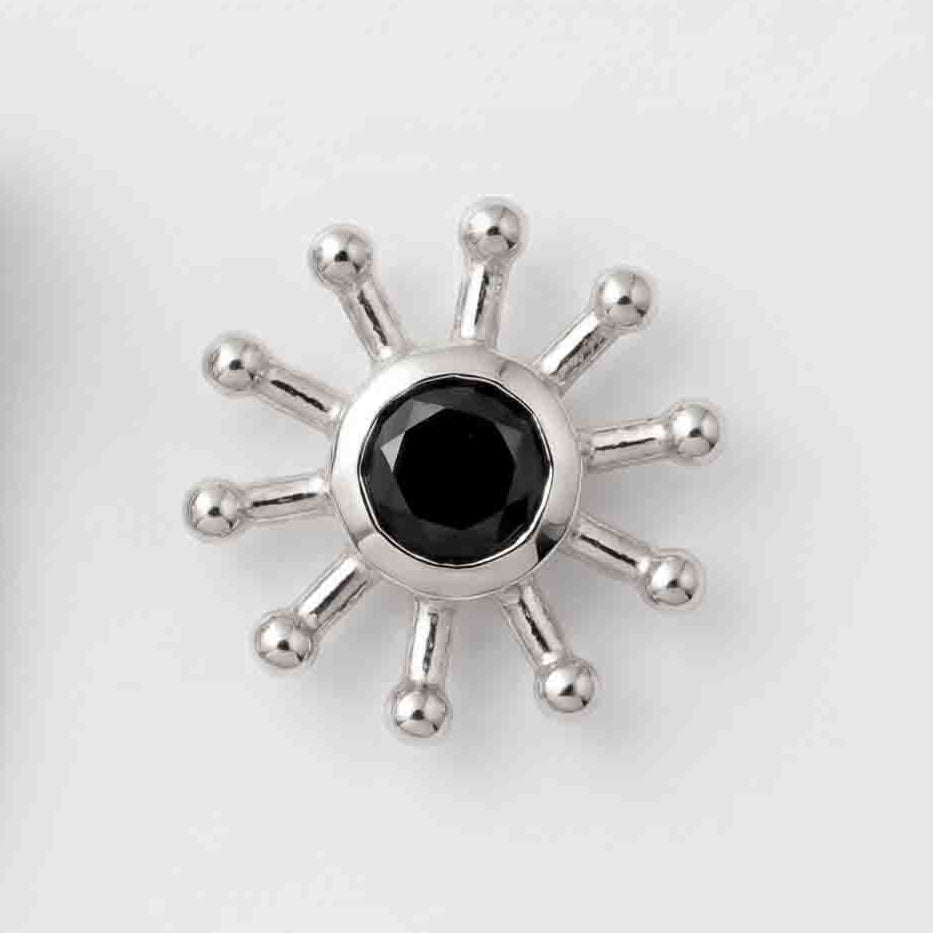 Silver Midnight Sol Earring