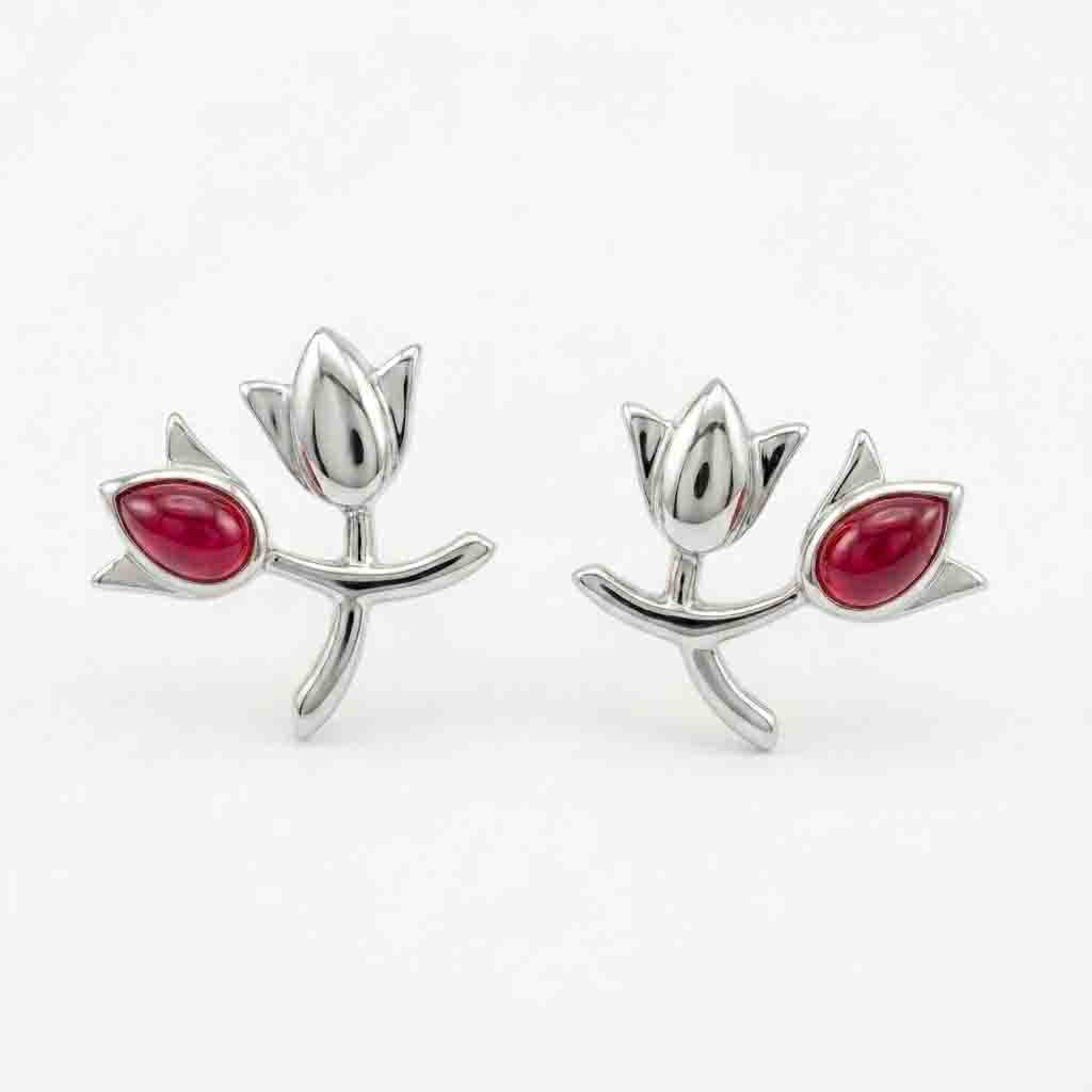 Silver Twinlip Earrings