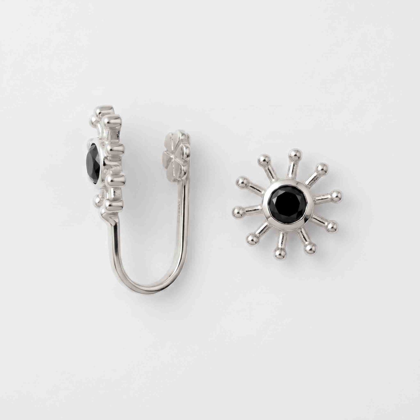 Silver Midnight Sol Nose pin
