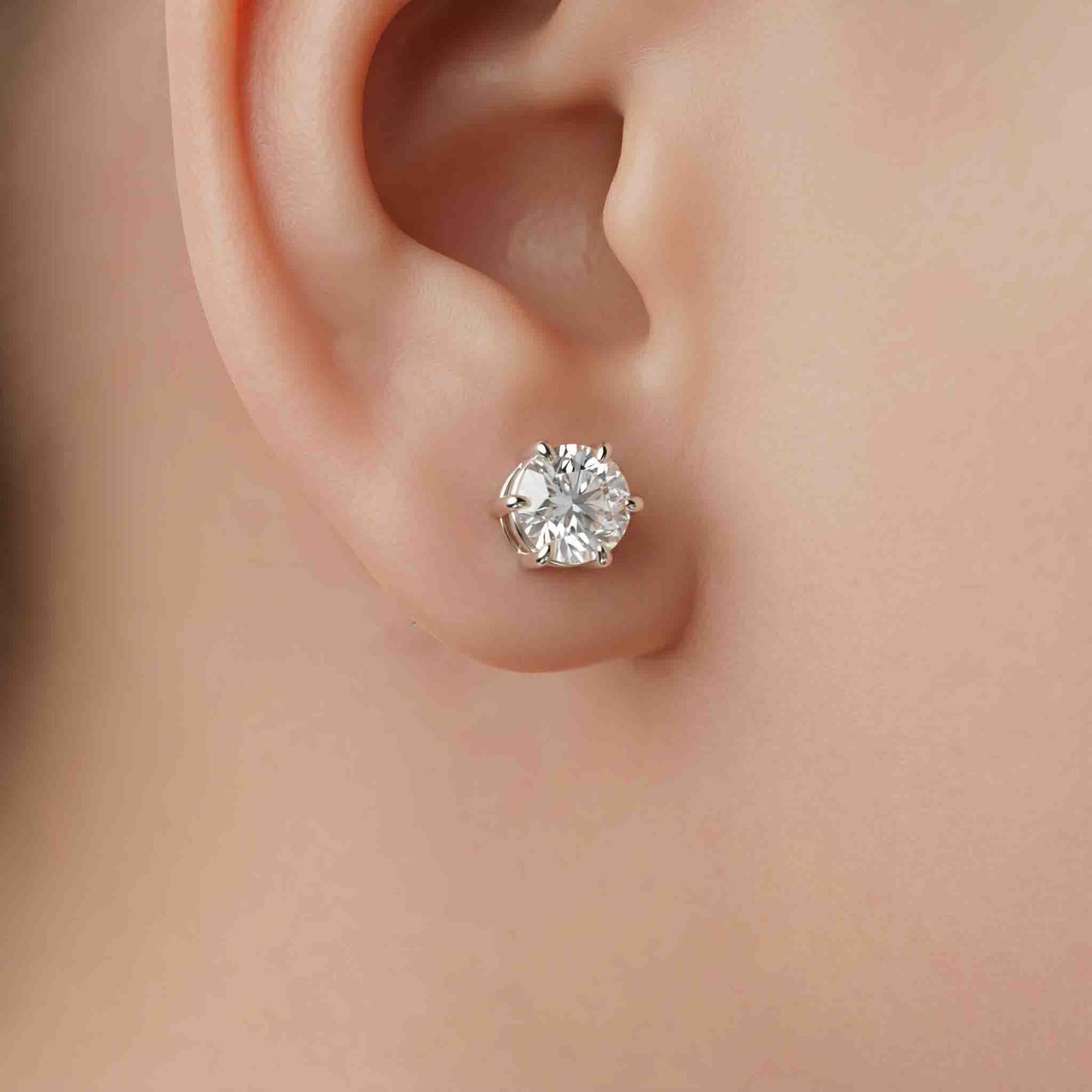 Silver Orai Stone Earrings