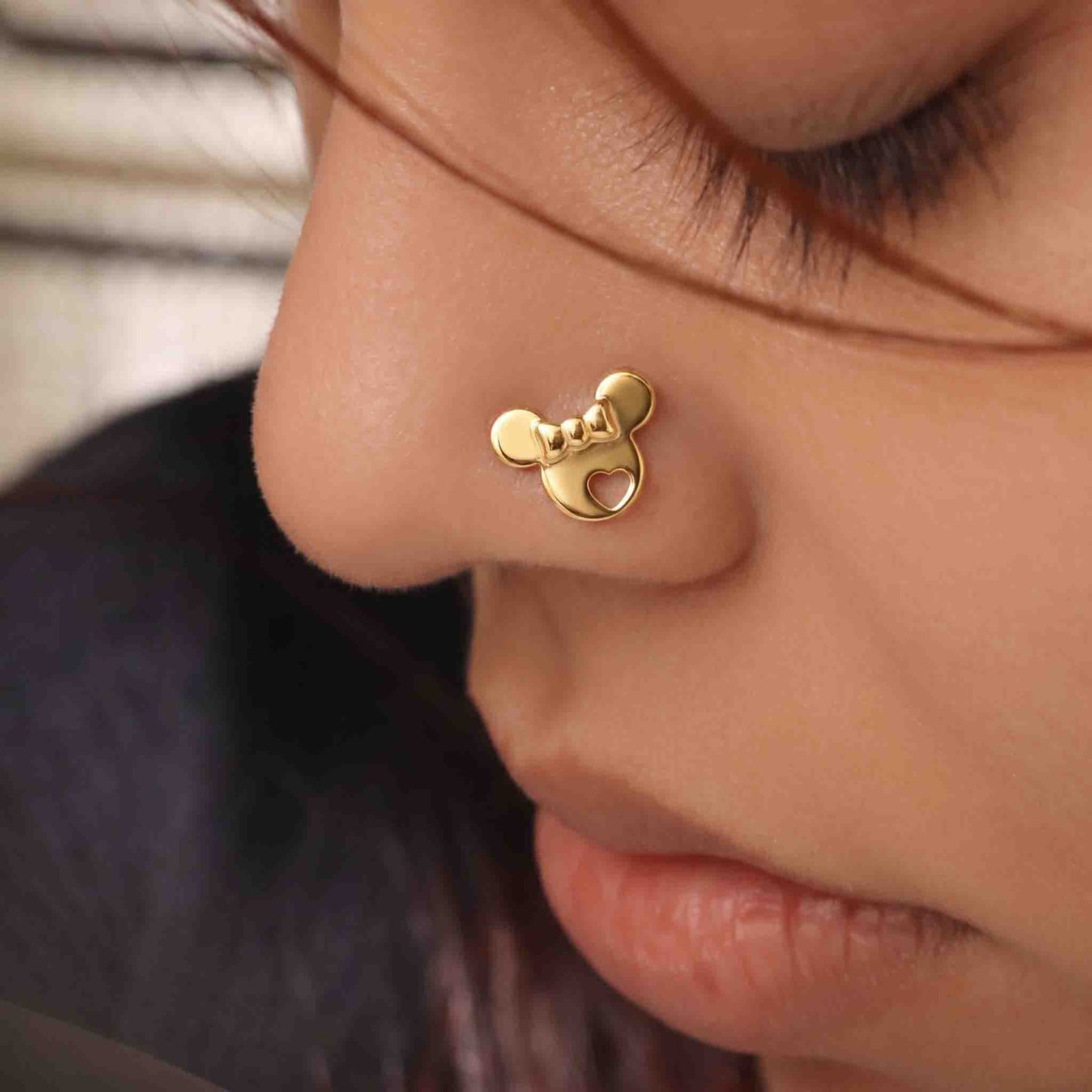 Silver Minnie Nose pin