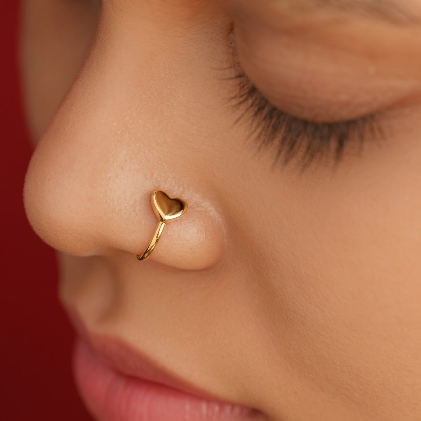 Plain Heart Nose ring