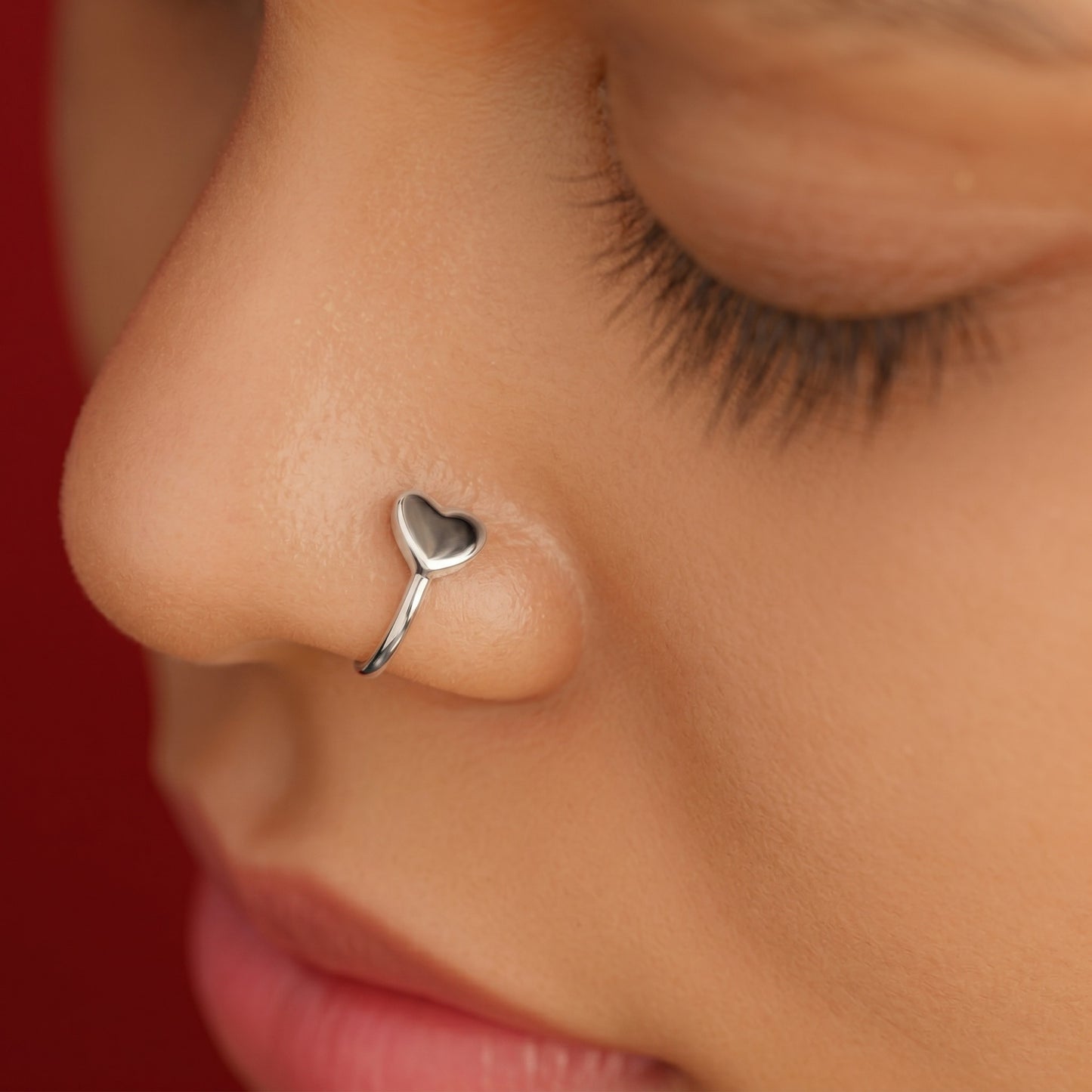 Plain Heart Nose ring