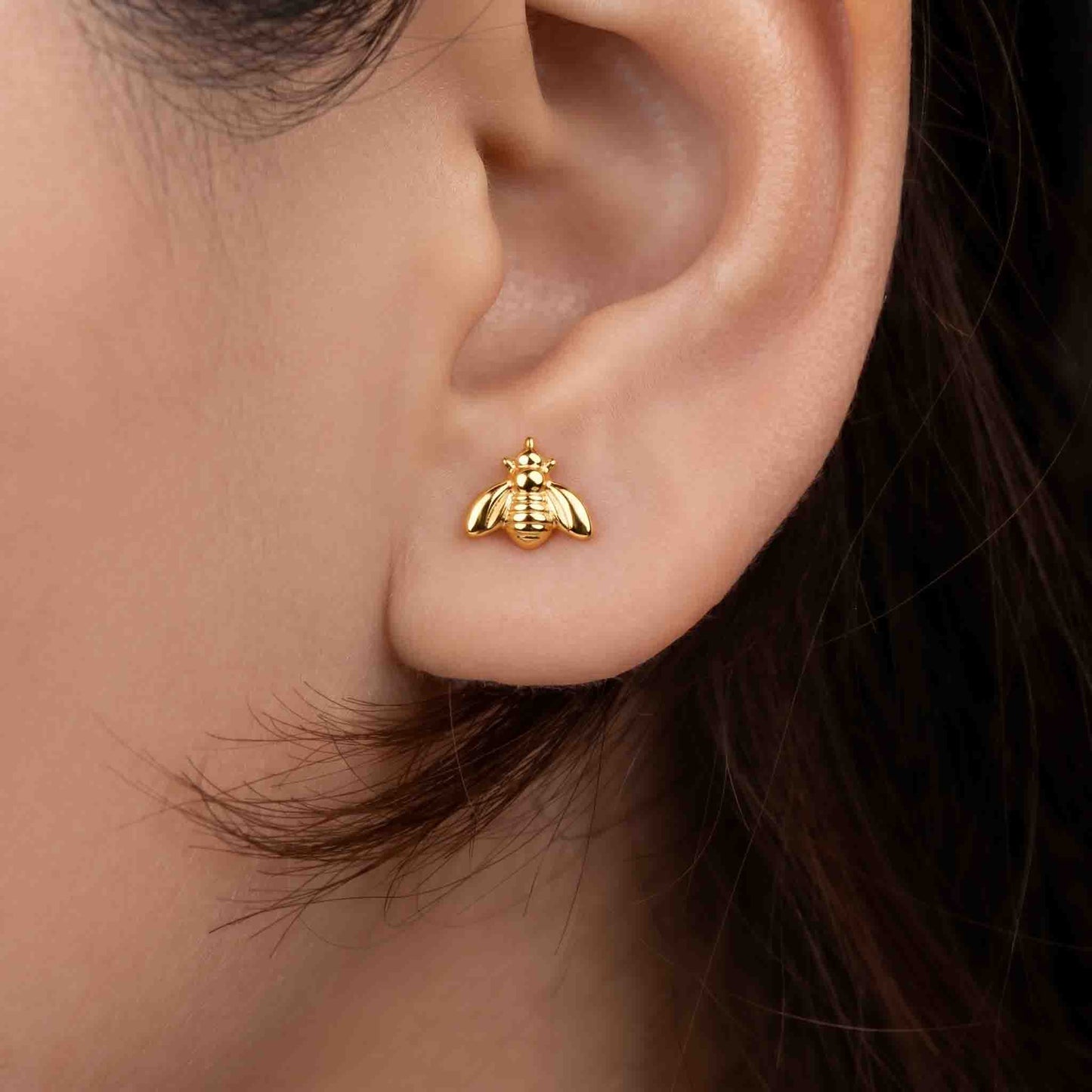 Silver Bee Earring
