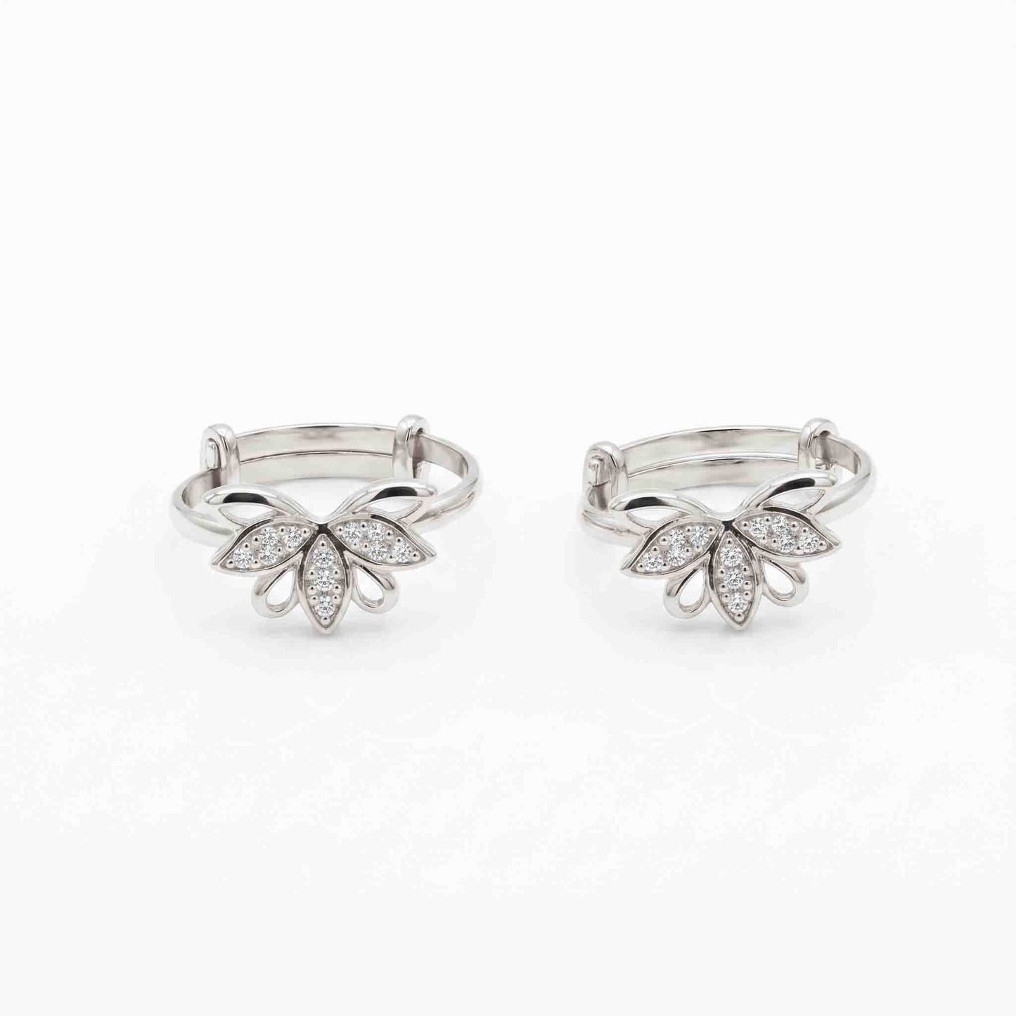Silver Thamarai Toe Ring