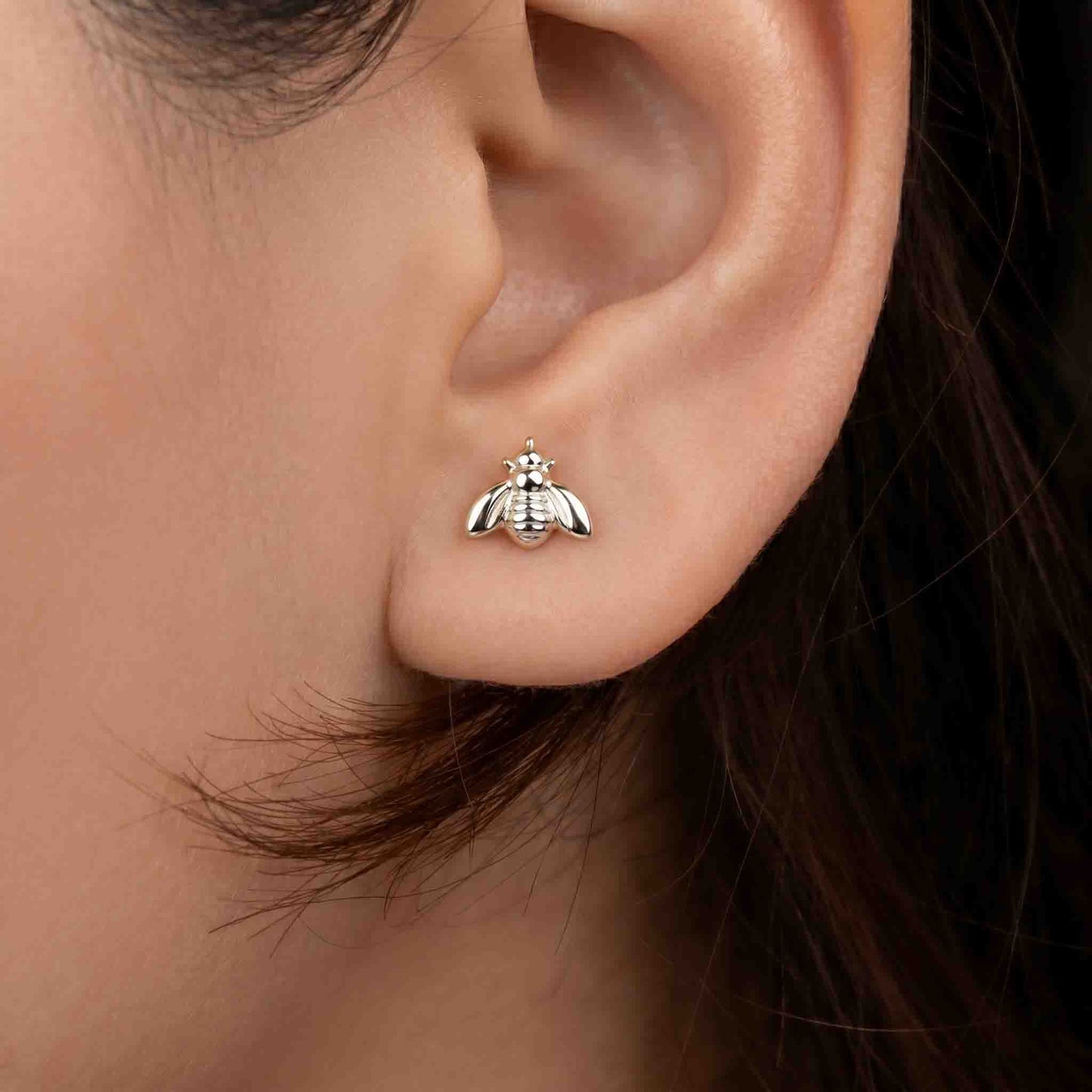 Silver Bee Earring