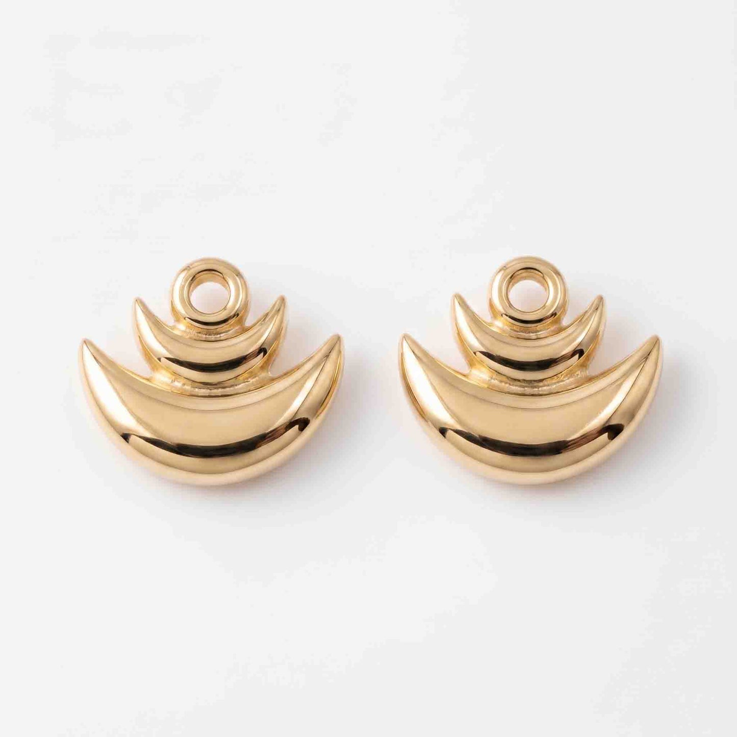Silver Moon On Moon Earring