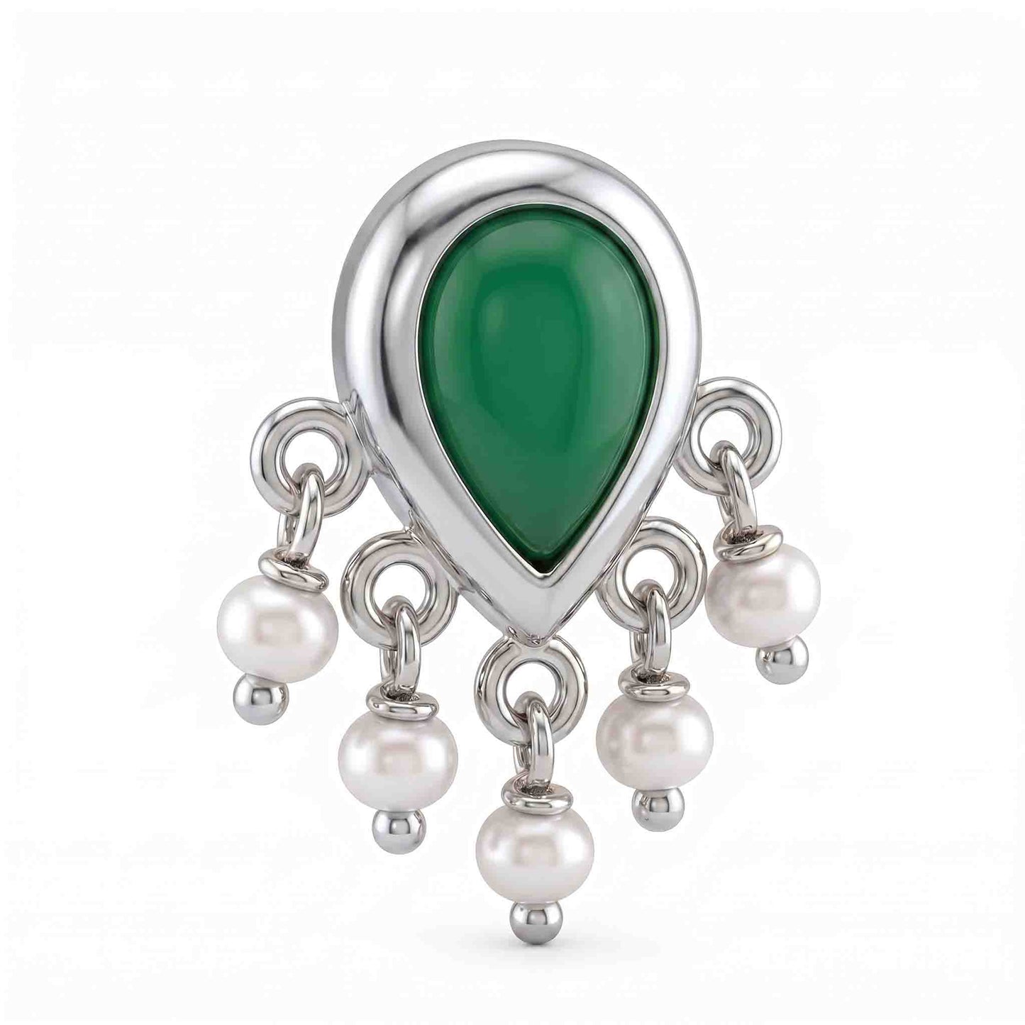 Silver Nosepin With Pearl