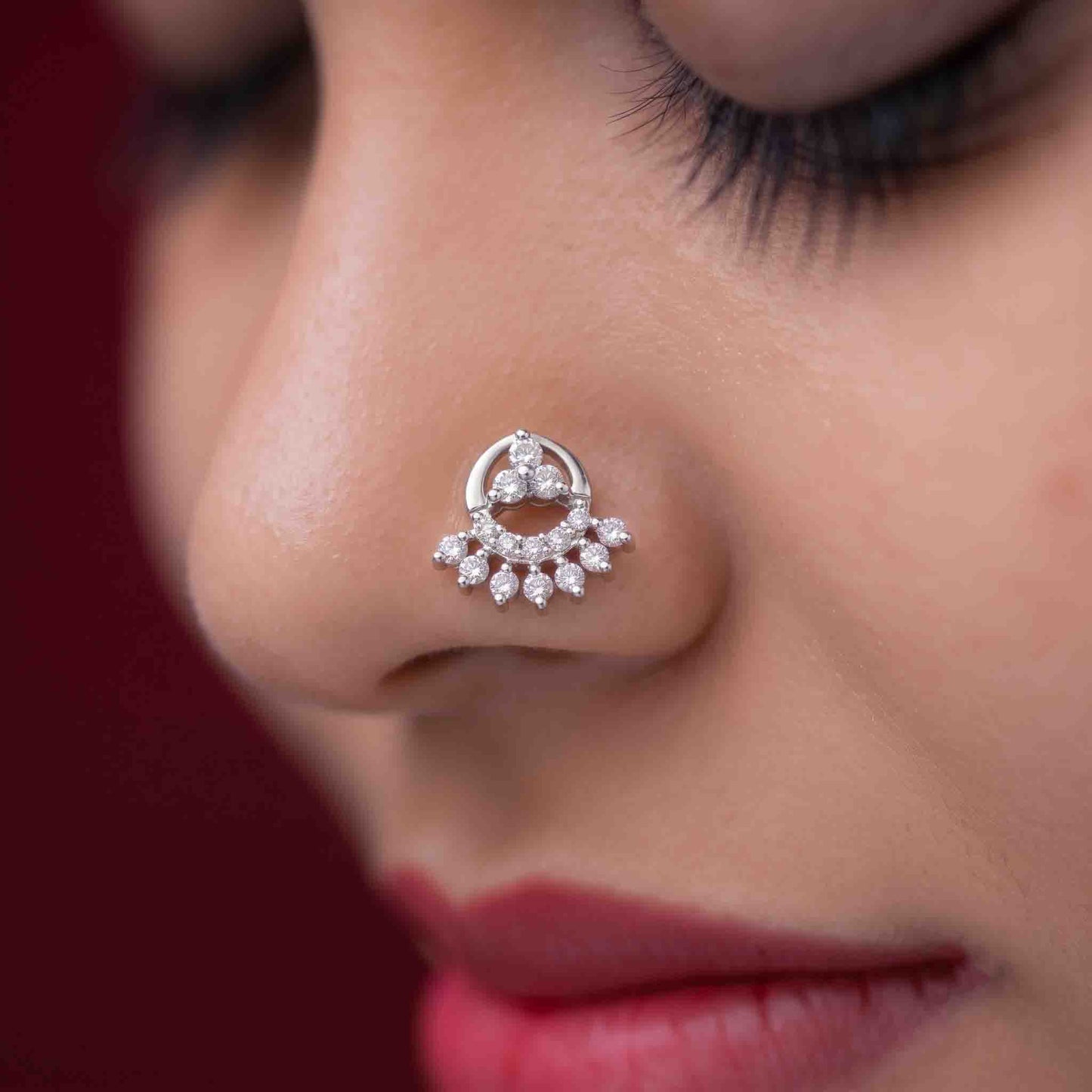 Silver Gitanjali Nose pin