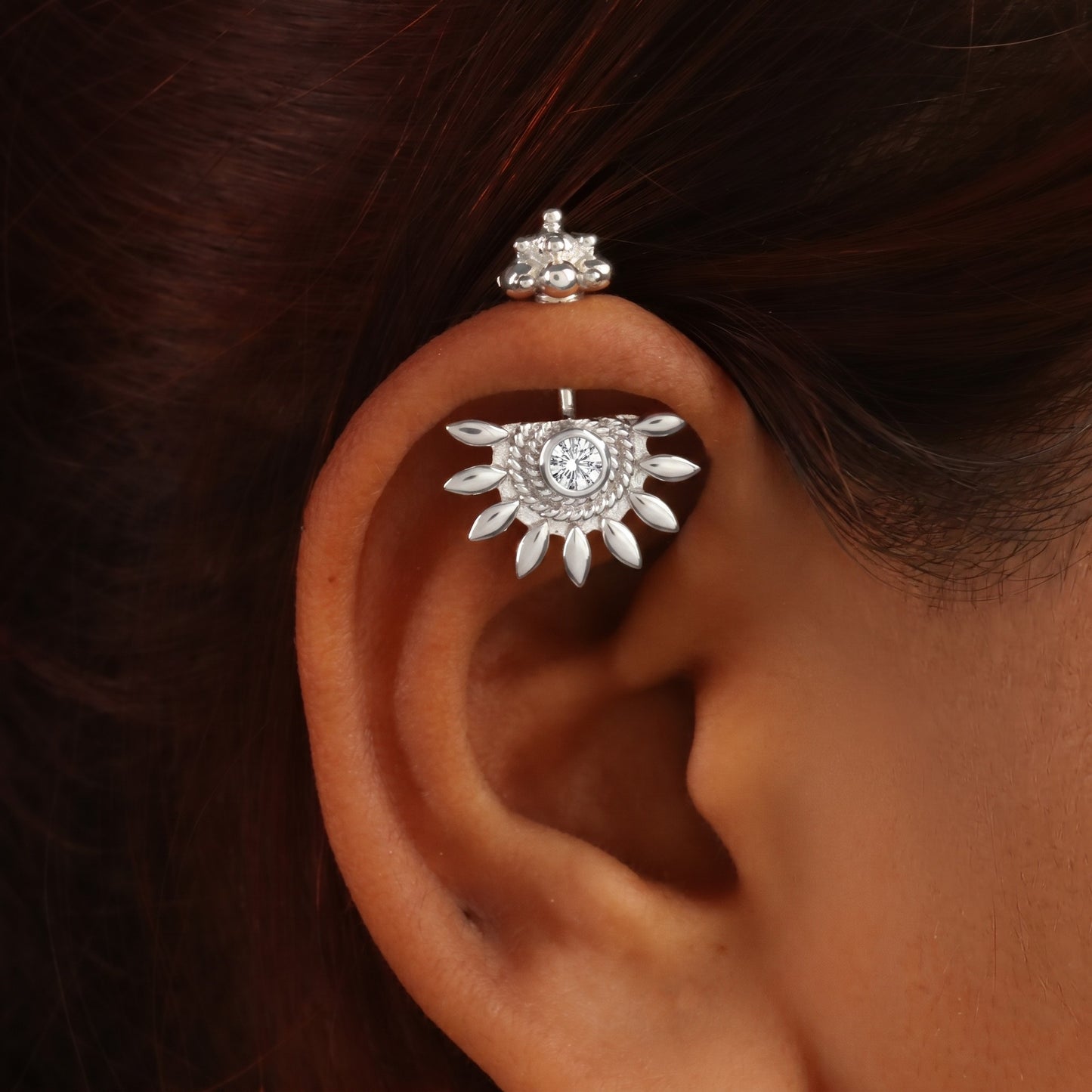 Ardh Bhanu 925 Silver Bugadi with Gopuram top