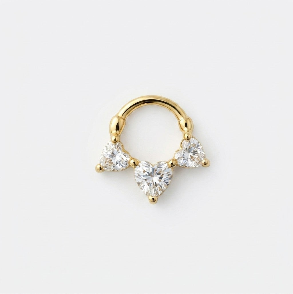 Silver Triguna Nose Ring