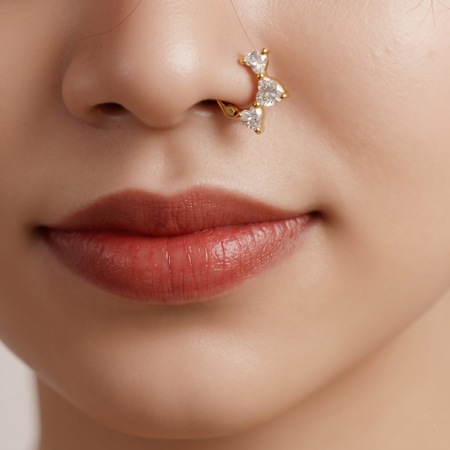 Silver Triguna Nose Ring