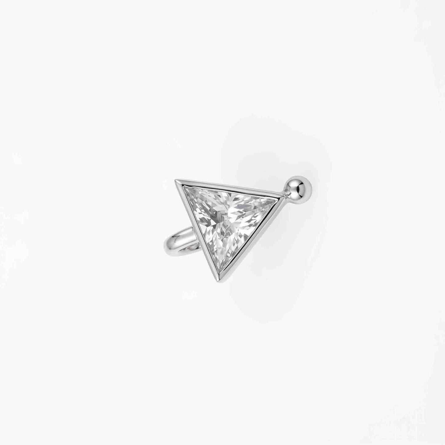 Silver Triangle  Clip-on Nose pin