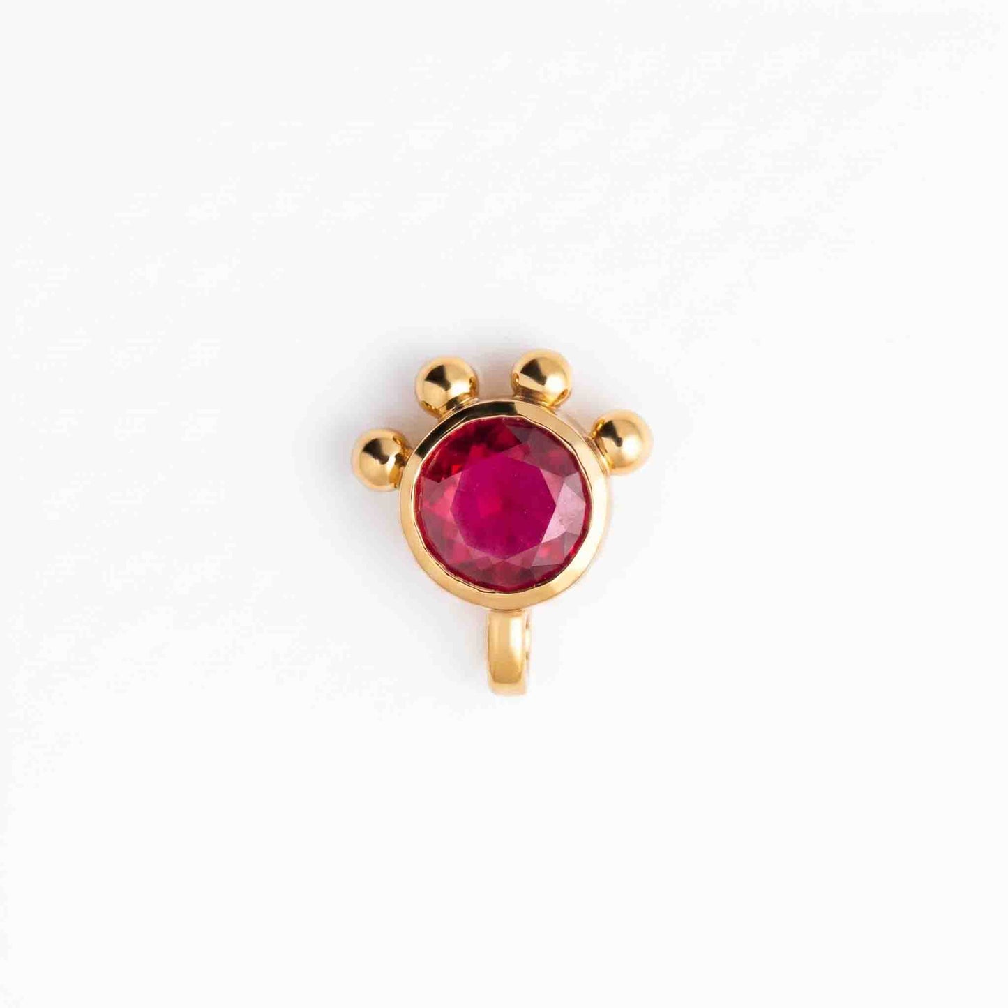 Silver Surkh  Clip-on Nose pin