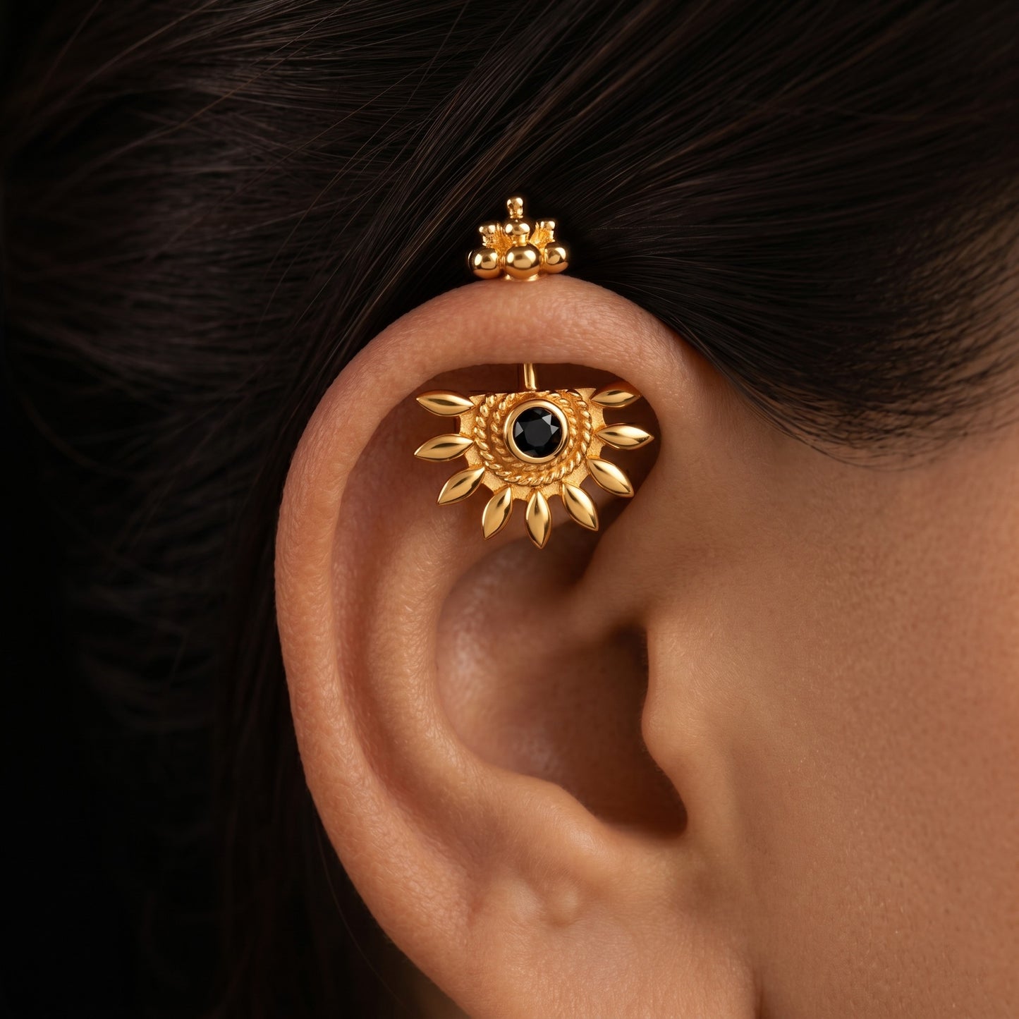 Ardh Bhanu 925 Silver Bugadi with Gopuram top