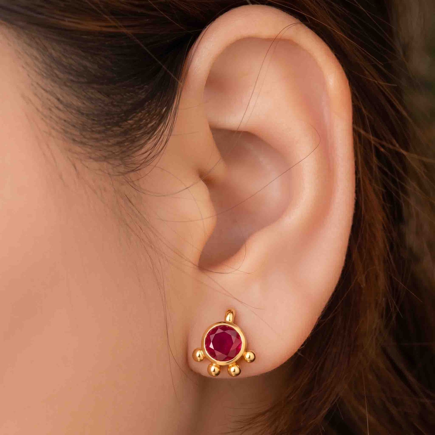 Silver Surkh Earring