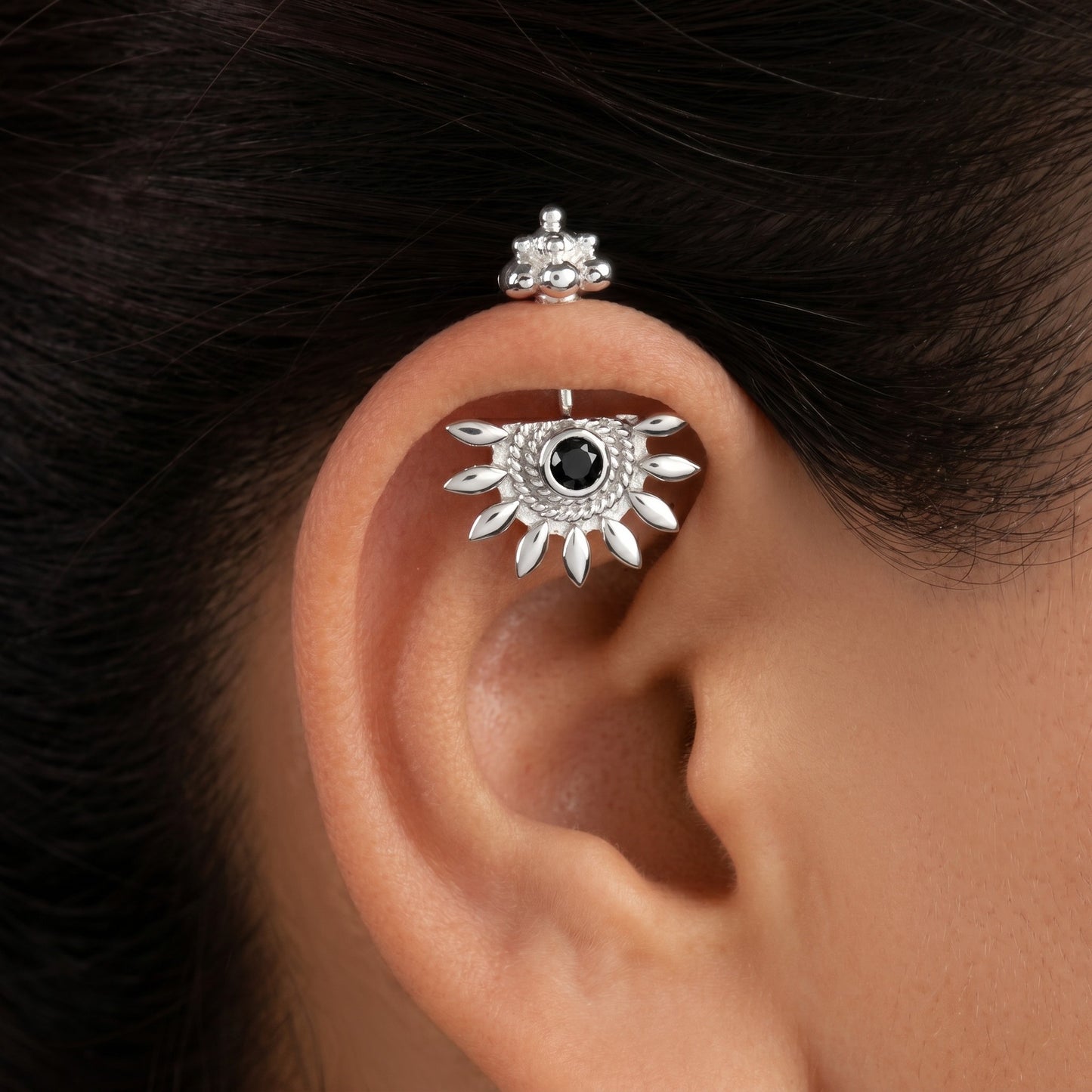 Ardh Bhanu 925 Silver Bugadi with Gopuram top