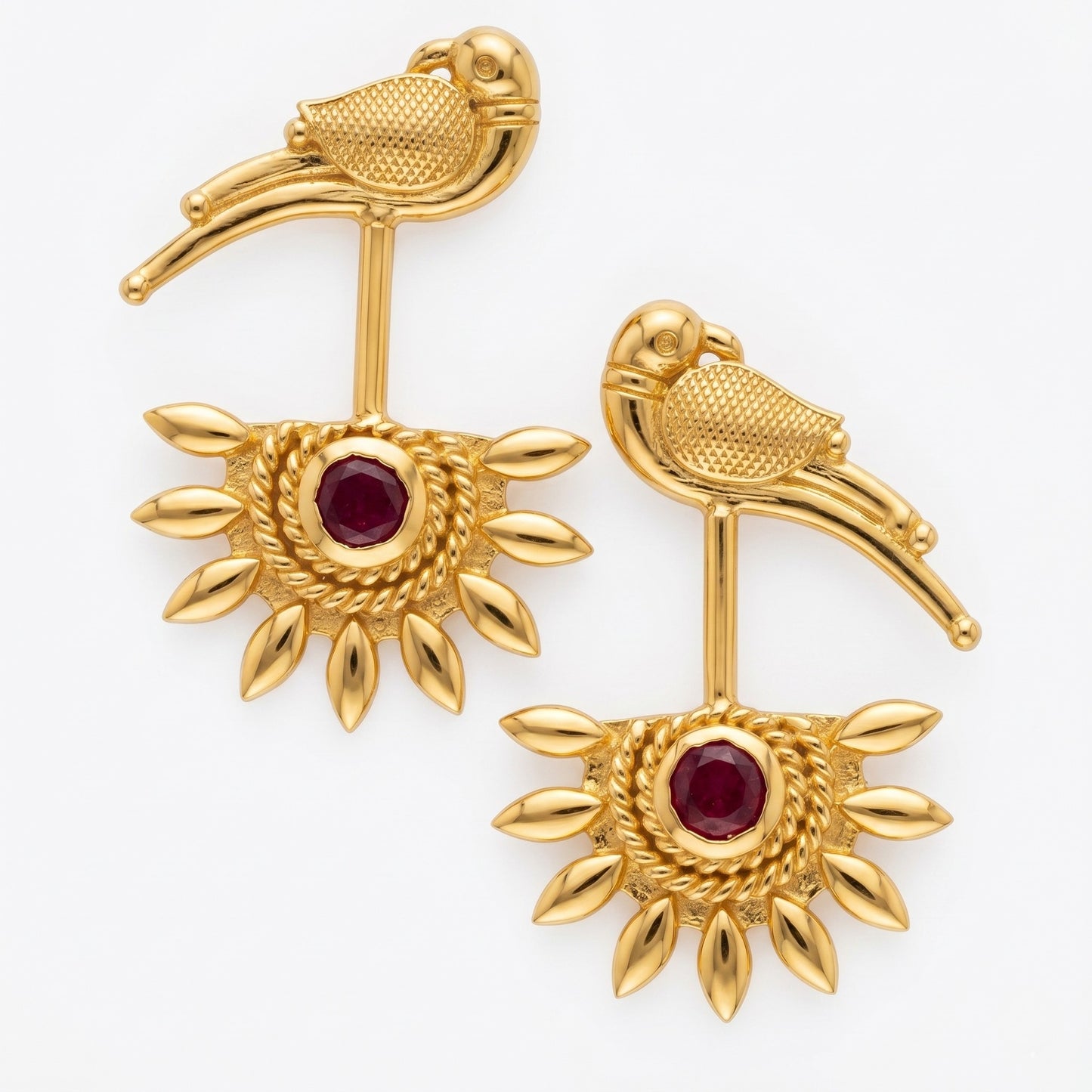 Ardh Bhanu 925 Silver Bugadi with Parrot top