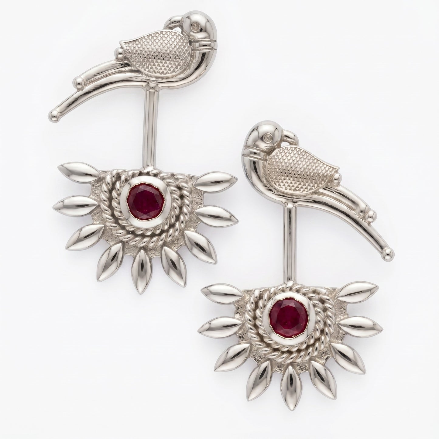 Ardh Bhanu 925 Silver Bugadi with Parrot top