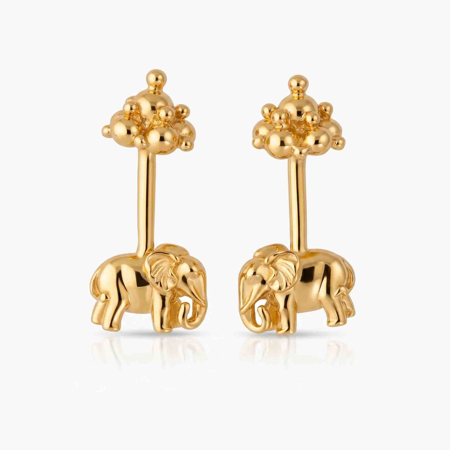 Silver Elephant Bugadi with Gopuram Top