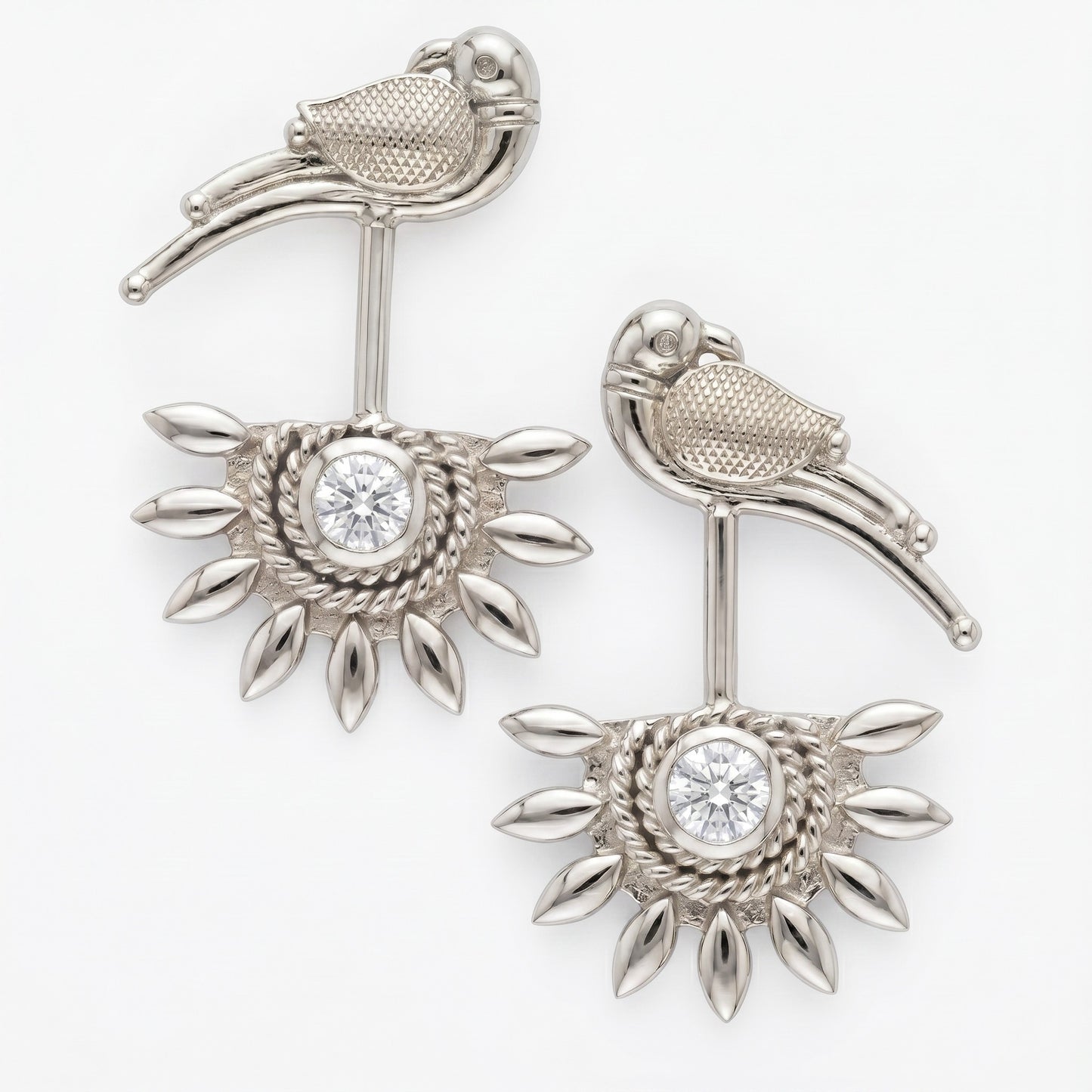 Ardh Bhanu 925 Silver Bugadi with Parrot top