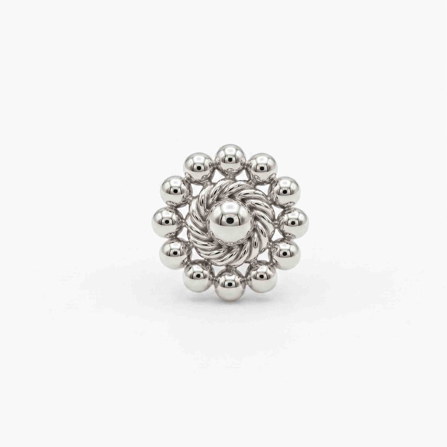 Silver Medha Nose pin