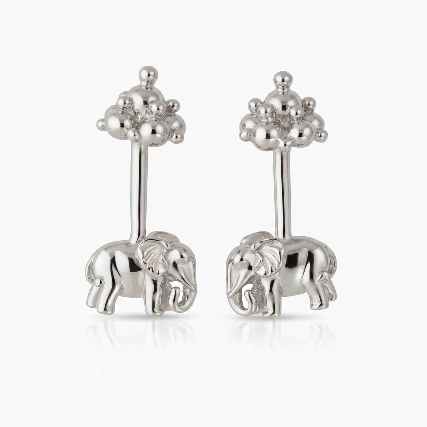 Silver Elephant Bugadi with Gopuram Top