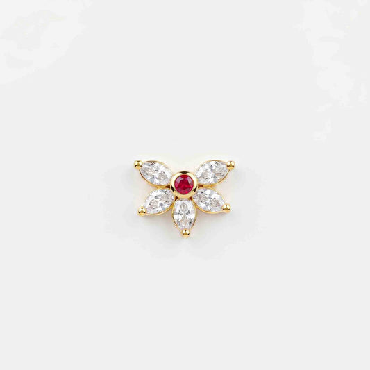Silver 5 Marquise Stone Nosepin