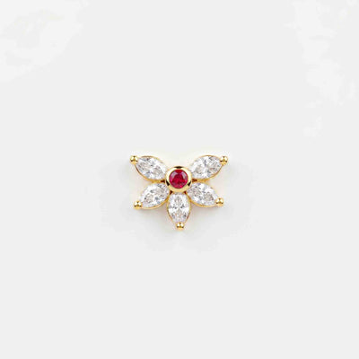 Silver 5 Marquise Stone Nosepin