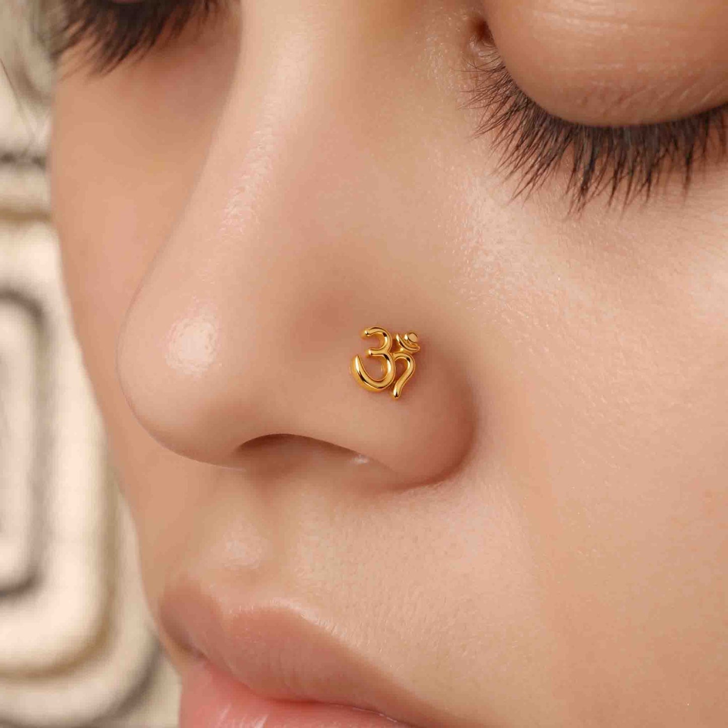 Silver OM Nose pin