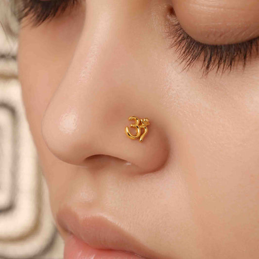 Silver OM Nose pin