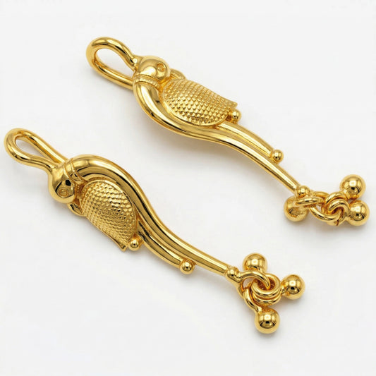 Silver Bugadi Charm Bird With Ghungroo