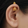 Silver Bugadi Jhumka Gopuram Top Gold Design