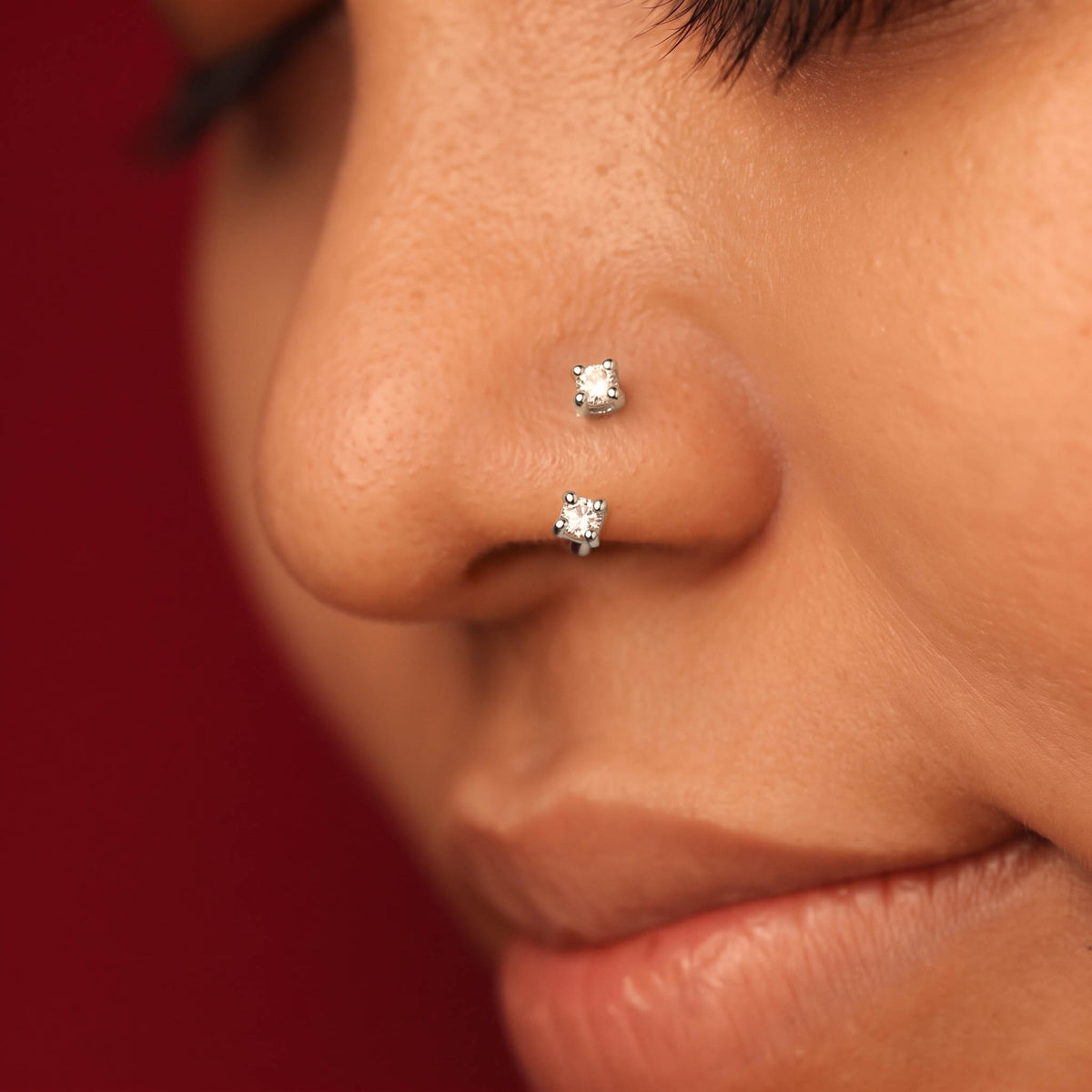 Double Side Stone Set U Noes Pin