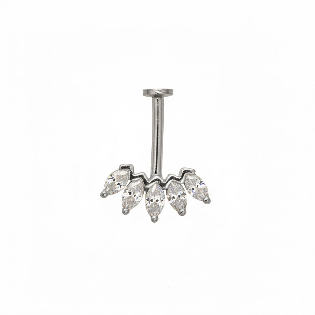 SILVER 5 MARQUIS CLOSE SETTING BUGADI