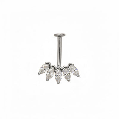 SILVER 5 MARQUIS CLOSE SETTING BUGADI