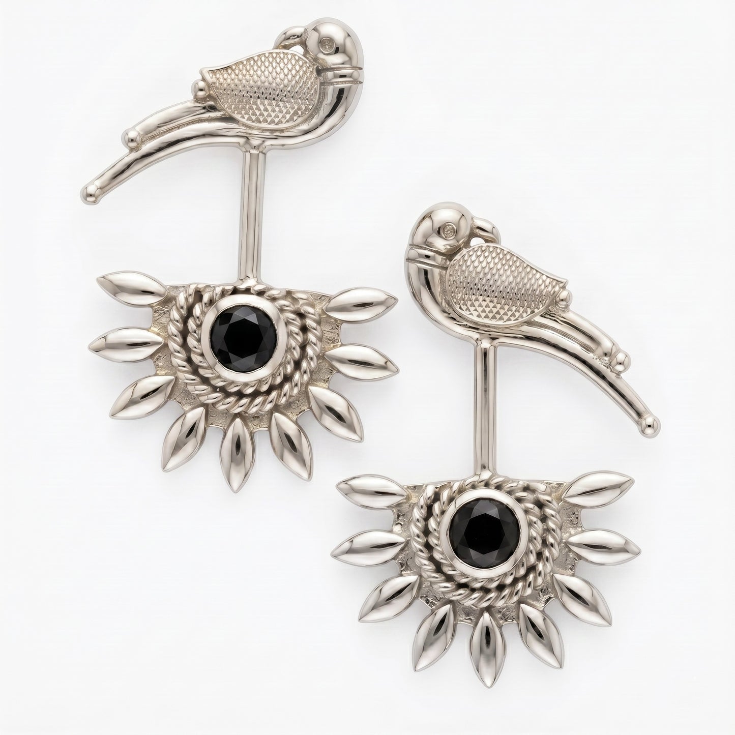 Ardh Bhanu 925 Silver Bugadi with Parrot top