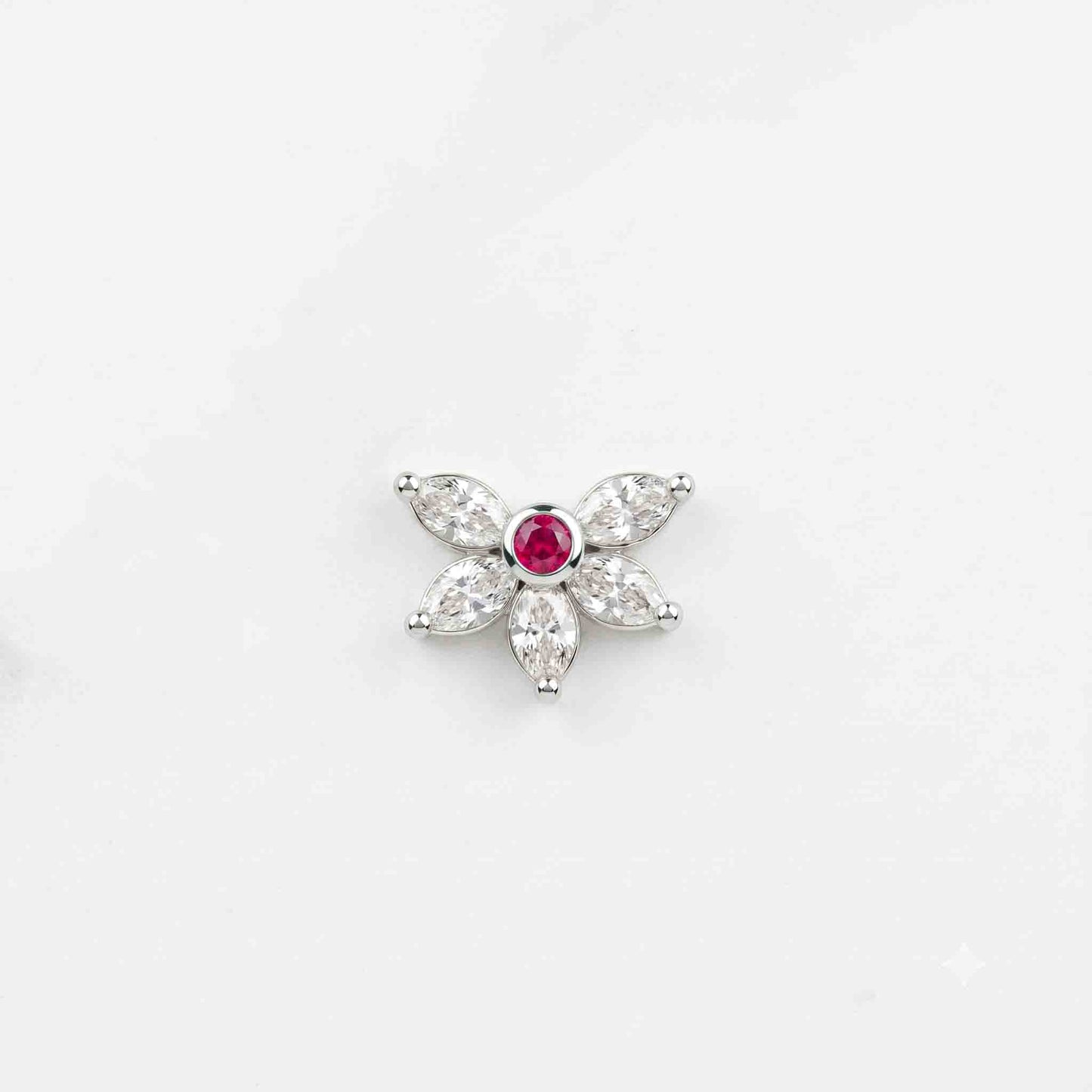 Silver 5 Marquise Stone Nosepin