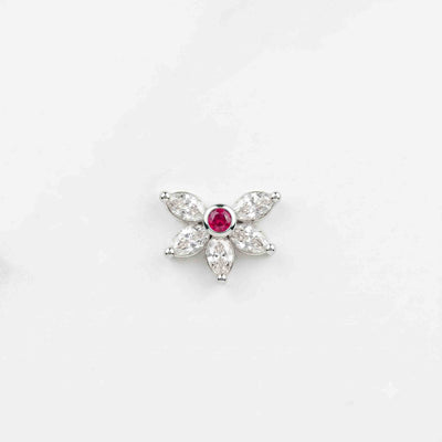 Silver 5 Marquise Stone Nosepin